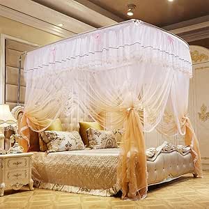 Mosquiteras para camas con mosquitero para cama Telescópico Tipo U Tres