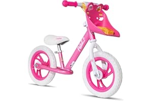 JOYSTAR 12/14 Inch Kids Balance Bike for 18months-5 Years Old Boys Girls, Lightweight Toddler Balance Bikes with Footrest and Handlebar Basket or Doll Seat