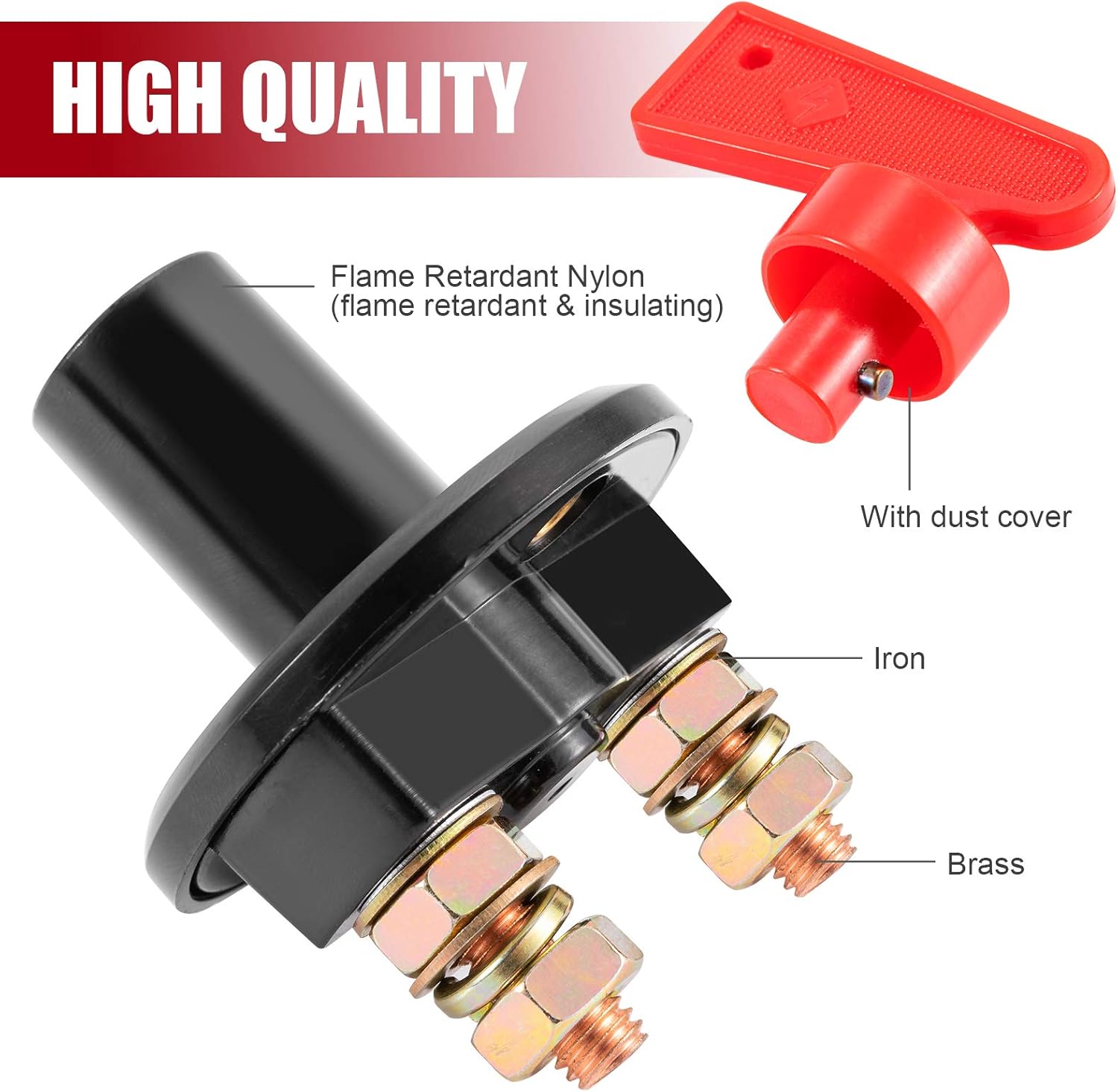 CZC AUTO Battery Isolator Switch Car Cut Off Switch 12V/24V Emergency