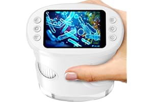 Handheld Microscope for Kids with 2" Screen, Pocket Microscope Magnifying Glass for Kids, Portable STEM Toys for Age 5 6 7 8 