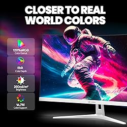 CRUA 27" Curved Gaming Monitor, FHD
