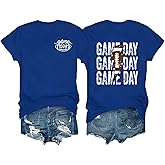 Football Shirts for Women Game Day Tshirt Sport Mom Shirts Sunday Funday Gameday Sport Season Gifts Casual Tees