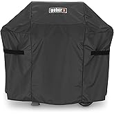 Weber Premium Outdoor Grill Cover, Water Resistant, Compatible with Small Spirit Series Gas Grills, Black