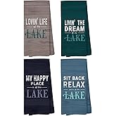 Liosei Lake Decor Kitchen Towels, House Gifts, Life Gifts, Hand Towels for Bathroom, Home Decor, 1624 Inch Set of 4
