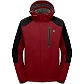 Little Donkey Andy Men's Waterproof Rain Jacket Outdoor Lightweight Hooded Raincoat for Hiking Golf Travel Fishing