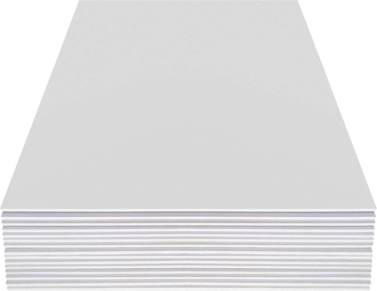 Excelsis Design, Pack of 15, Foam Boards (Acid-Free), 8x10 Inches (Many Sizes Available), 1/8 Inch Thick Mat, White with White Core (Foam Core Backing Boards, Double-Sided Sheets) : Office Products