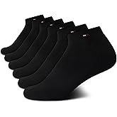 Tommy Hilfiger Womens Quarter Socks - 6 Pack Cotton Blend Cushioned Athletic Ankle Socks for Women for Sports and Running