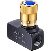 Pelopy 1 Pcs 1/2 Inch NPT Ports Hydraulic Flow Control Needle Valve | Single Direction, Unidirectional Flow Control, Carbon Steel, NPT Threaded Ports, for Hydraulic Systems