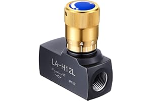 Pelopy 1/2 Inch Npt Ports Hydraulic Flow Control Needle Valve Single Direction Carbon Steel Hydraulic