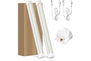 ONLYLUX LED Shop Lights, LED Tube Light 25W 6000K, Garage Lighting, Super Bright, Under Cabinet Lighting, Linkable with Plug Shop Lights for Garage Workbench Workshop Basement (2 Pack)