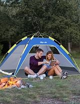 Glymnis Pop Up Beach Tent 3-4 Person Instant UV Protection 2 Doors view 8
