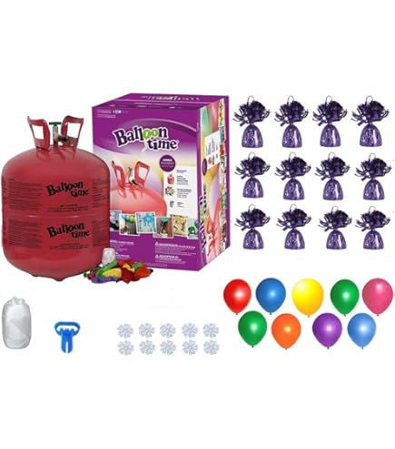【新品】bordersatbalcony BALLOON PEPLUM TANK Amazon.com: Helium Tank with 50 Balloons and White Ribbon +