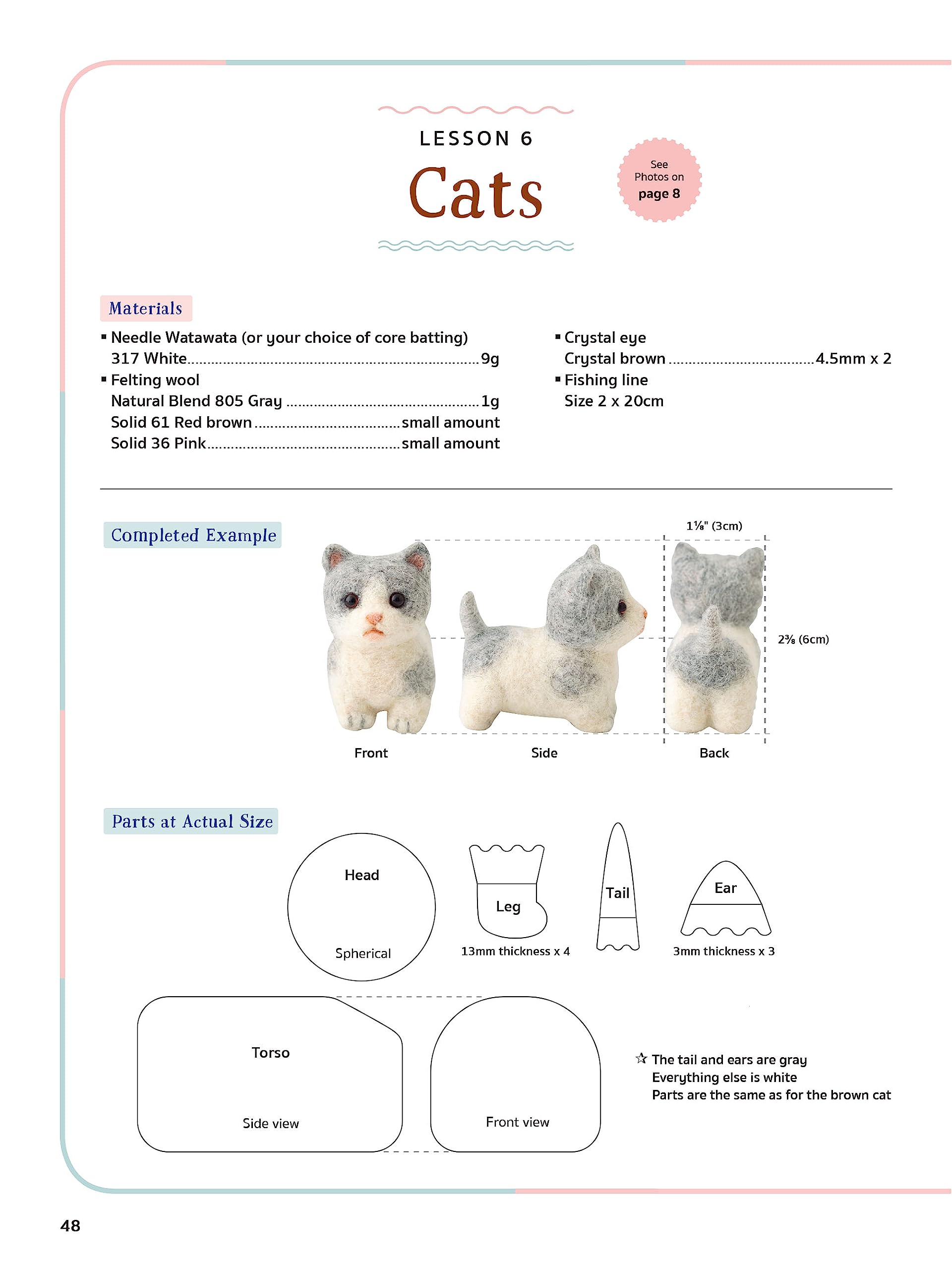 Irresistible Felted Baby Animals: Needle Felted Cuties from Puppies to Pandas (with Actual-Sized Diagrams)