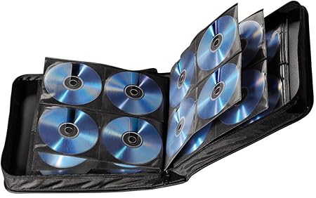 Hama CD Tasche für 208 Discs / CD / DVD / Blu-ray (Mappe zur Aufbewahrung , platzsparend für Büro, Wohnzimmer und Zuhause, Tr