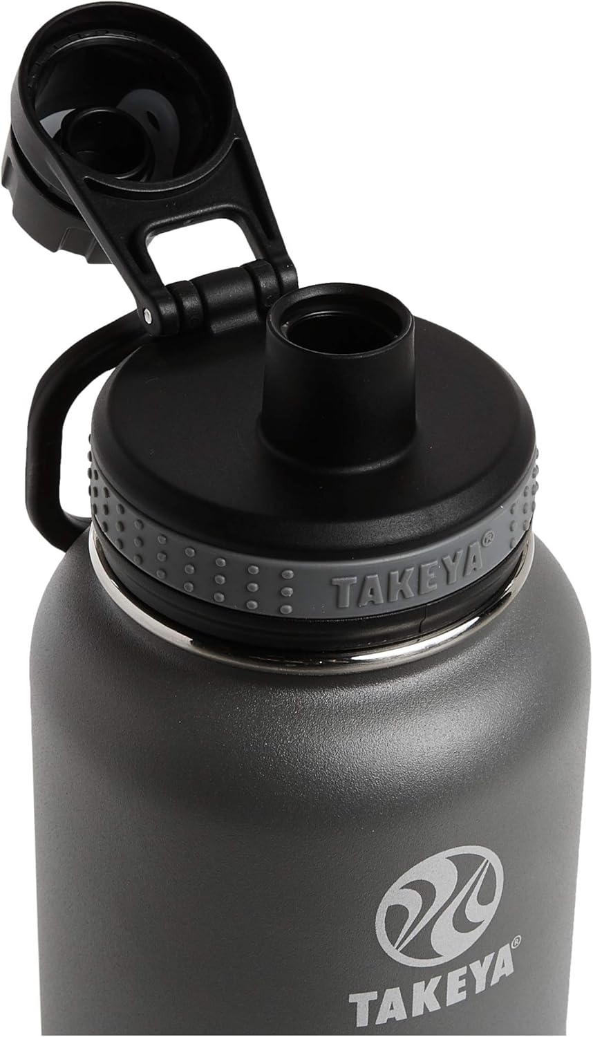 Takeya Originals Vacuum-Insulated Stainless-Steel Water Bottle, 32oz, Graphite: Kitchen & Dining