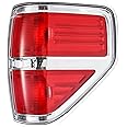 Boine Compatible With 2009 2010 2011 2012 2013 2014 Ford F150 F-150 Right Passenger Side Tail Light Housing - Chrome trim