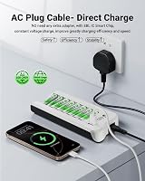 EBL 8 Bay Battery Charger with USB Ports 2800mAh AA Rechargeable Battery Set view 2