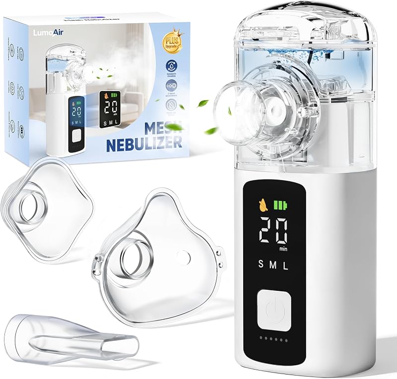 Nebulizador Portatil para Adultos y Niños Autolimpieza Pantalla LED — foto 1 de 7