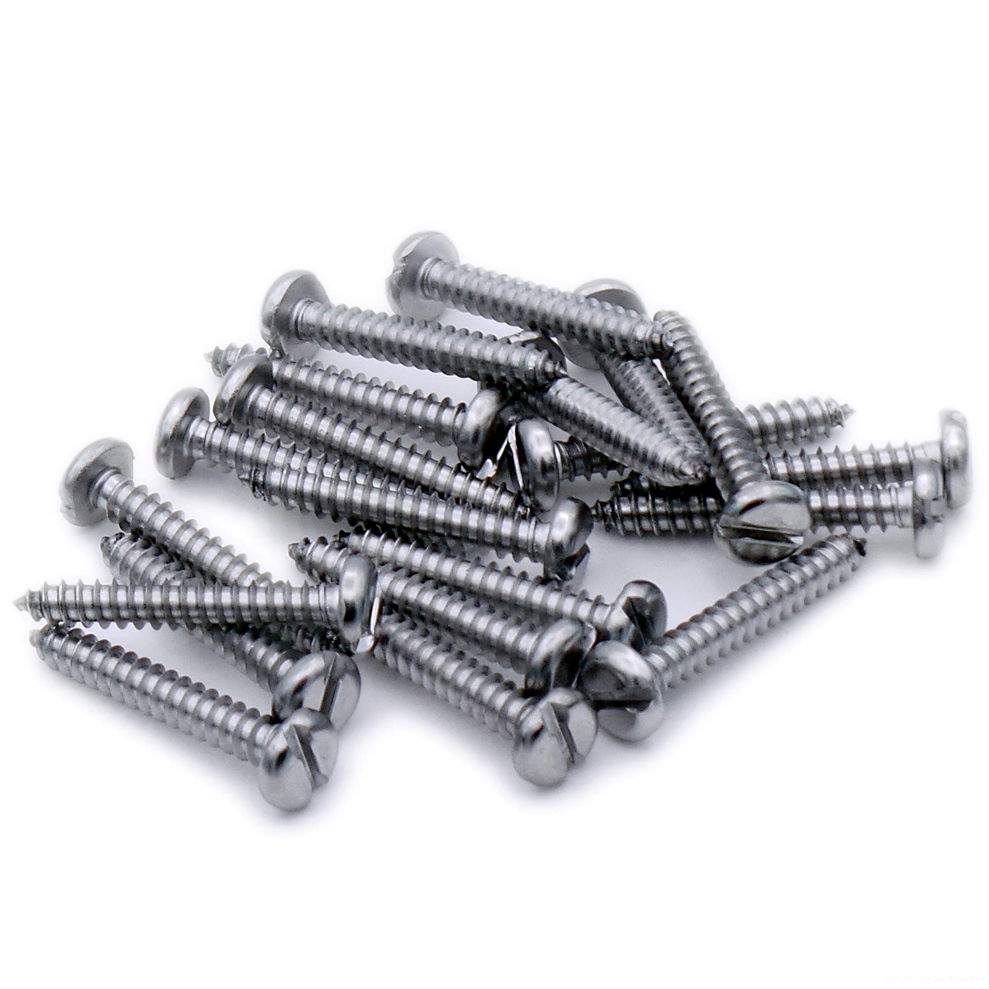 No.12 x 1.75 (5.5mm x 45mm) Slot Pan Self-Tapping Screw - Stainless Steel (A2) (Pack of 20)