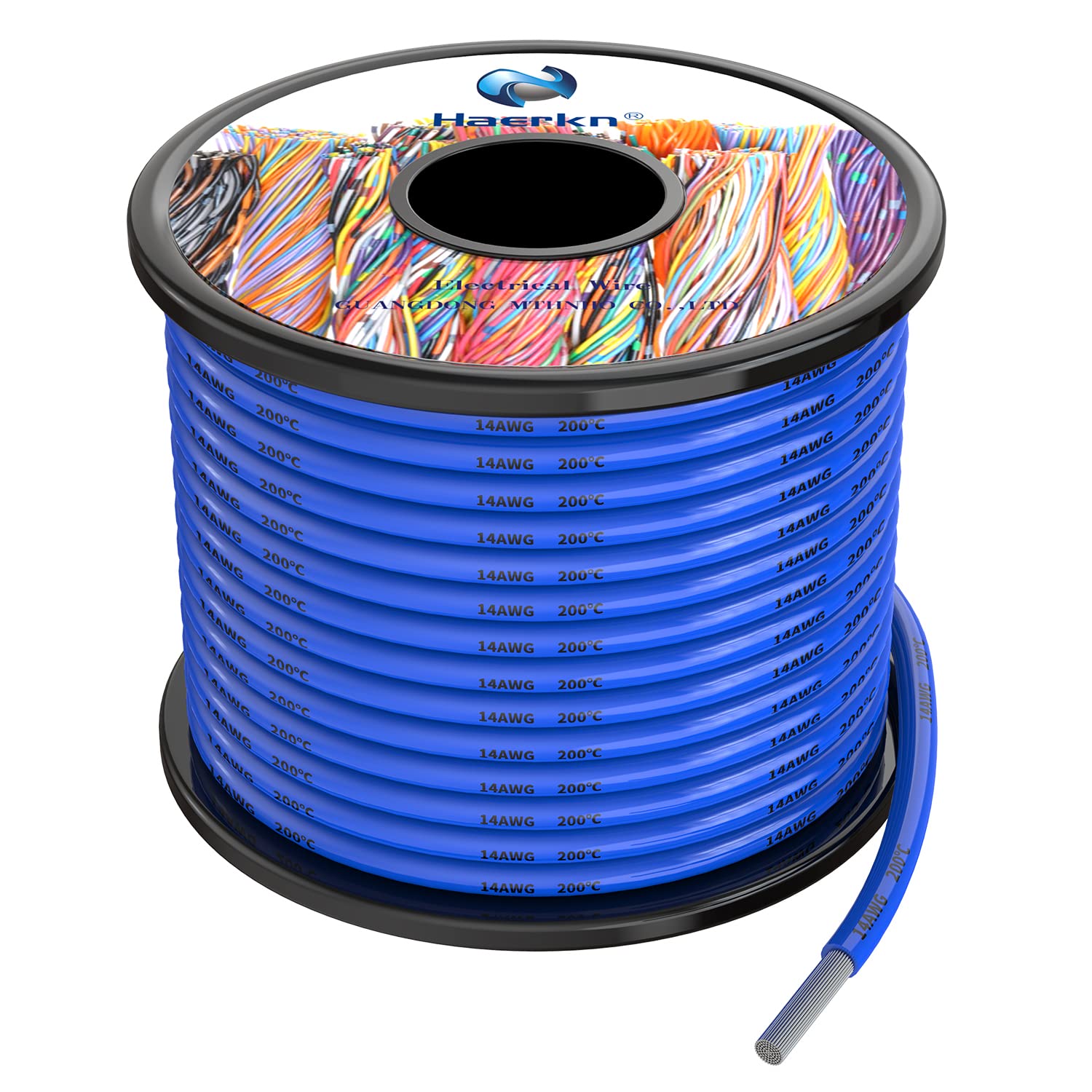 2.0mm² 14awg Silicone Electrical Wire Cable Blue 10Meters 14 Gauge Hookup Wires kit Stranded Tinned Copper Wire Flexible and Soft High Temperature Resistance
