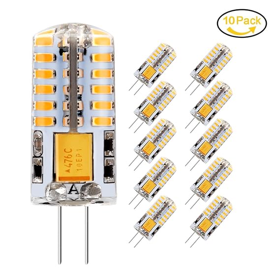 Jpodream® 3W G4 LED Lampe, 48X 3014SMD, 300LM, Ersatz für 30W Halogenlampen,12V AC / DC, 3000K Warmweiß, 360° Abstrahlwinkel,