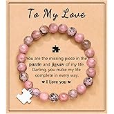 UNGENT THEM You Are The Missing Piece of The Puzzle in My Life Bracelet - I Love You Gifts for Her Women on Birthday Christmas Anniversary Valentines Day