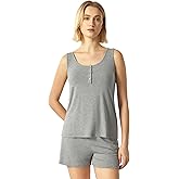 GYS Bamboo Viscose Women's Pajama Sets Tank Top With Shorts 2 Pieces Lounge Sets