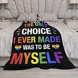 LGBT Blanket Gay Pride Throw Rainbow LGBT Colorful