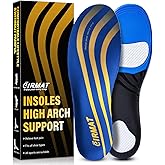 Plantar Fasciitis Insoles Men: High Arch Support Insoles - Orthotic Inserts for Men Women Flat Feet - Shock Absorbing - Athletic - (XL-Blue)