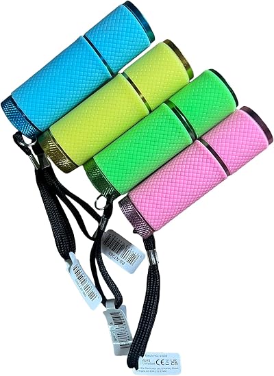 Kingavon BB-RT365 9 LED Glow In Dark Torch, 4 Colours, Wrist Strap, CE Approved