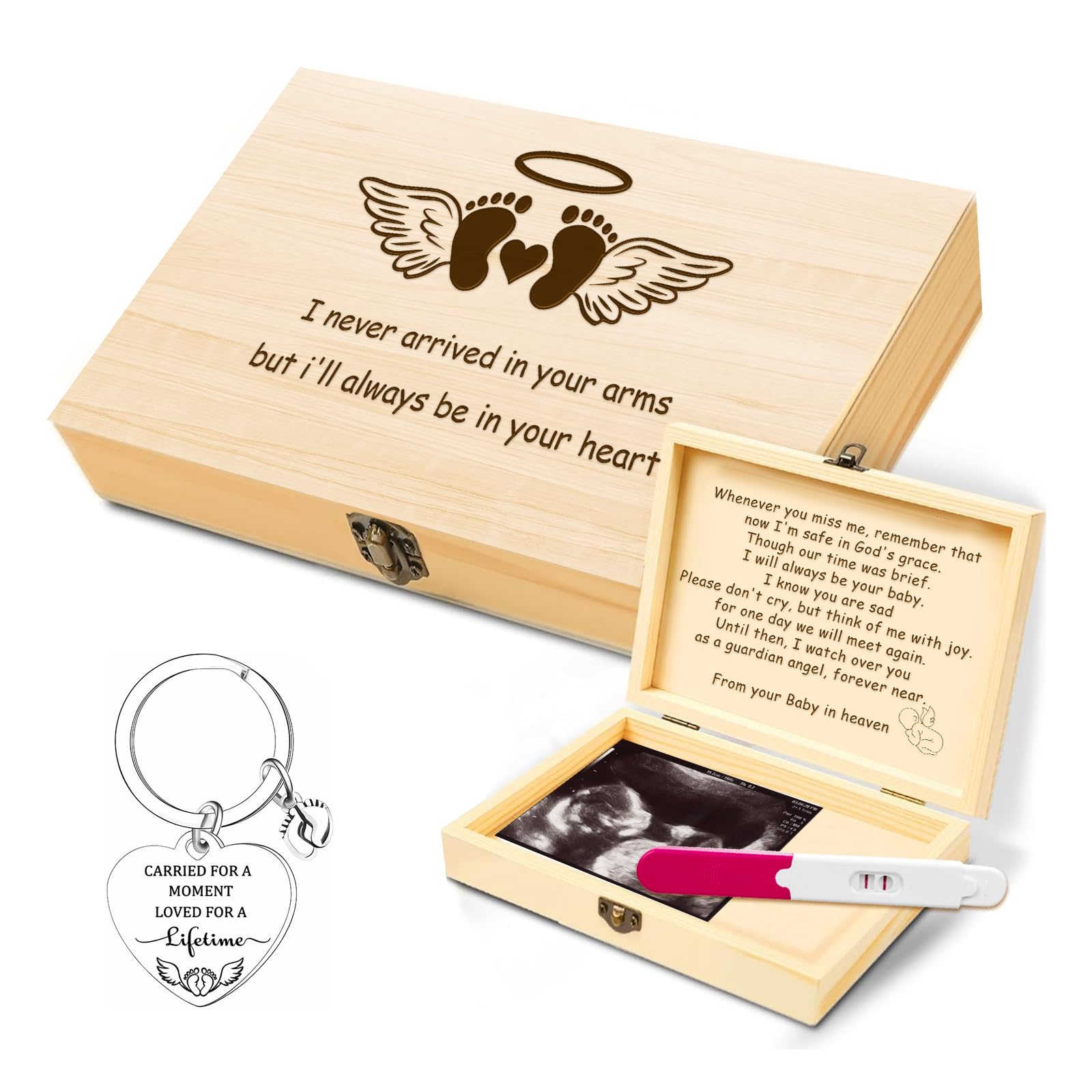 Photo 1 of sweethomegift Miscarriage Gifts for Mothers, Pregnancy Test Keepsake Box, Sympathy Gifts for Miscarriage, Loss of Loved One Bereavement Gift for Loss of Baby