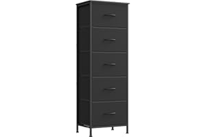 SONGMICS BELLAH Collection - Dresser for Bedroom, Chest of Drawers, Storage Organizer Unit, Closet, Entryway, Steel, 5 Drawer