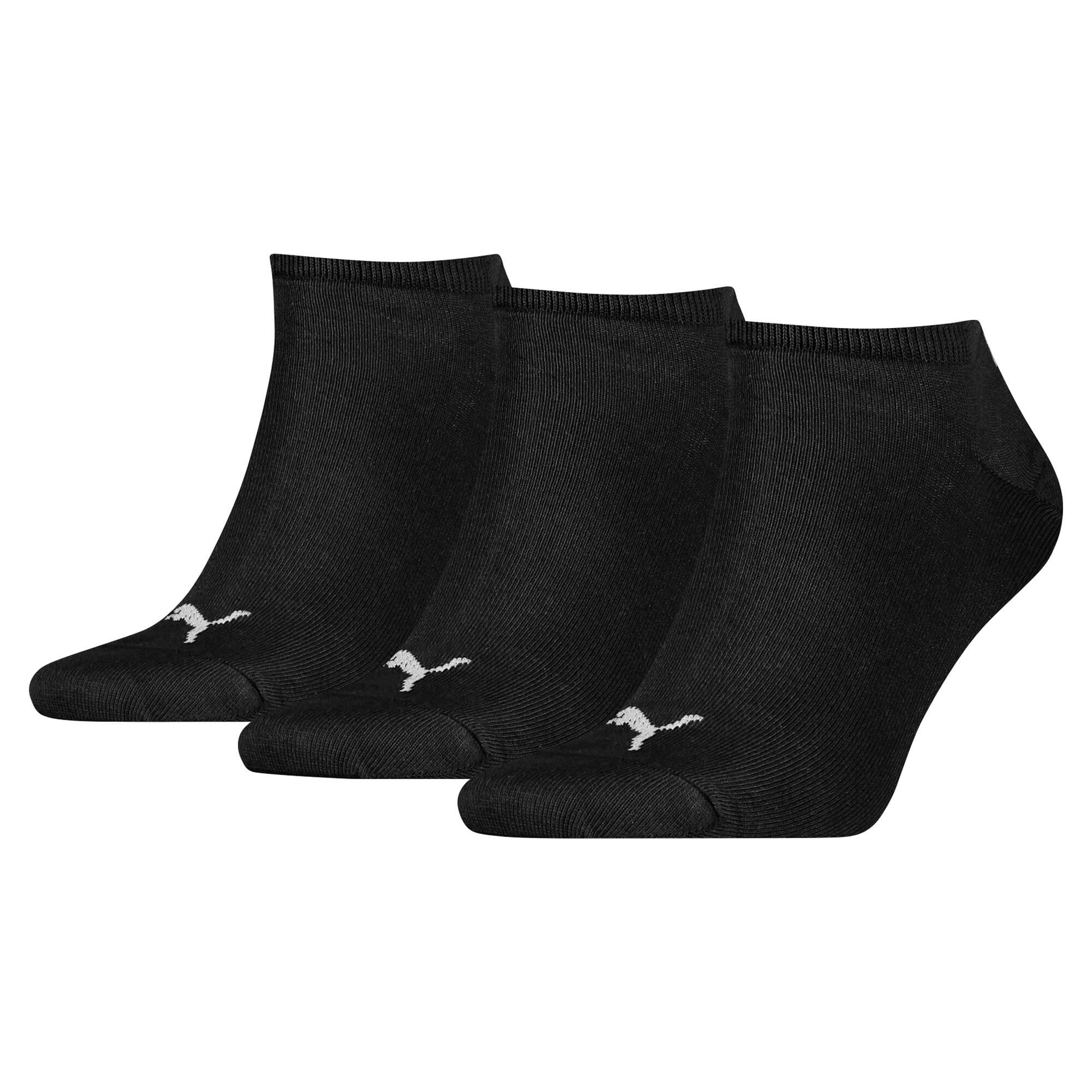 Puma 261080001 UK 2.5-5 Unisex Sneaker Socks (3 Pair Pack) Black
