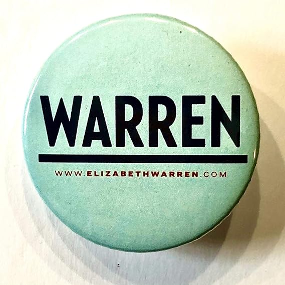 Amazon Com Elizabeth Warren 2020 Aqua Background Logo New 2 1 4 Inch In Diameter Pin Button Presidential Election Beauty