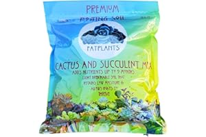 Fat Plants San Diego Premium Cacti and Succulent Potting Mix Soil - for Cactus Palm Tree Citrus Plant Grown in Gardening Containers - Indoors & Outdoors Use - with Natural Food/Fertilizer
