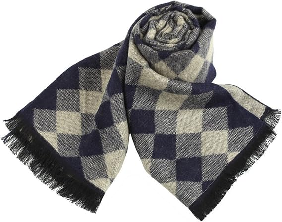 Amazon Inuyasy マフラー メンズ 冬 コットン ファッション 大判ストール 彩色チェック イギリス風 ジャカード マッチングしやすい 暖かい ロングマフラー ストール マフラー 通販