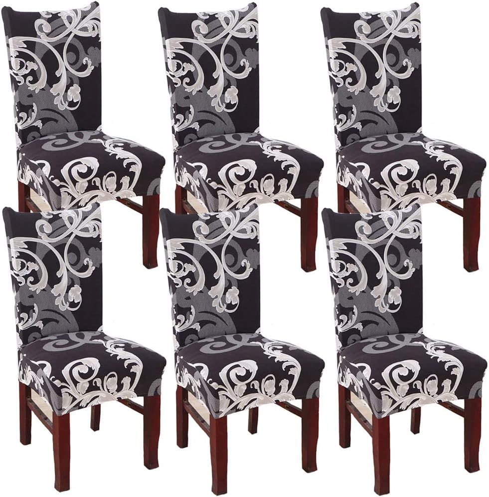 Best blue floral stretch dining chair covers