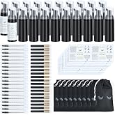 100 Pcs Lash Shampoo Bottle Brushes Set Eyelash Extensions Aftercare Black | 20 Empty Foam Pump Dispensers 20 Label Stickers 20 Mascara Wands and Tubes 20 Cleansing Brush 20 Bag for Lash Extensions