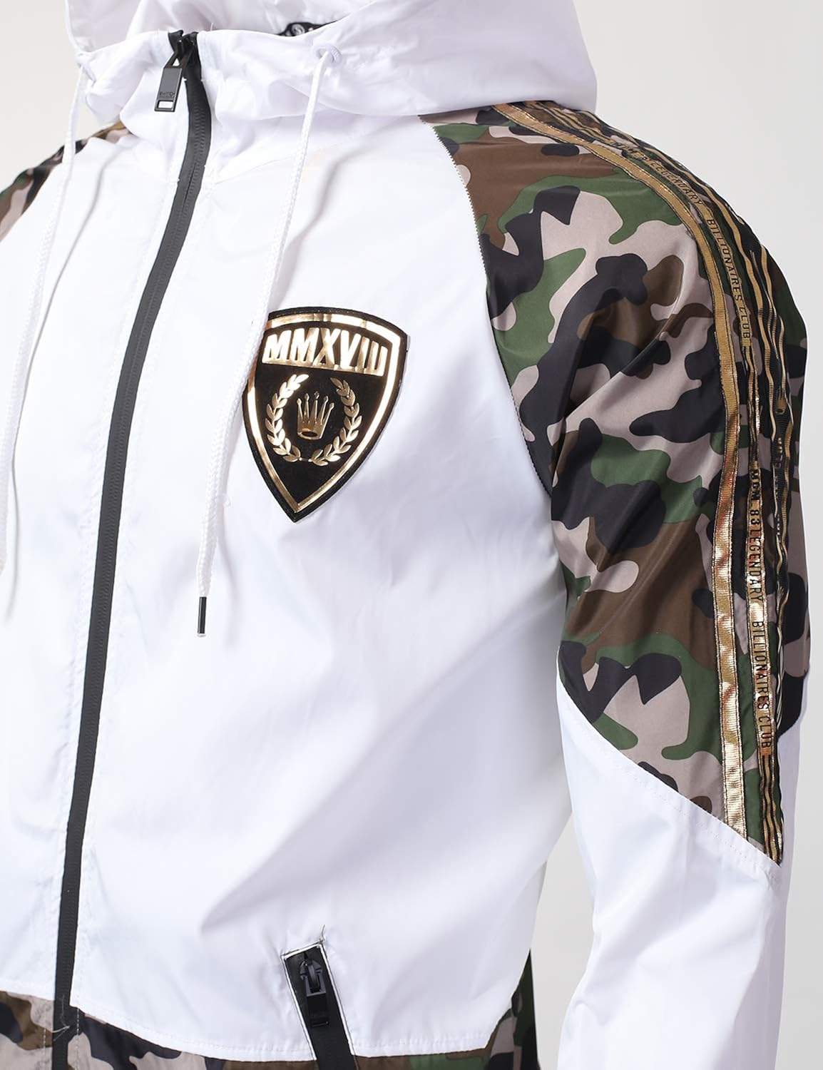 URBANCREWS Mens Hipster Hip Hop Pullover Hooded Anorak Windbreaker Jacket