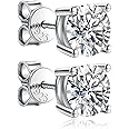 Moissanite Stud Earrings for Women Men 0.6Ct-4Ct, Anniversary Romantic Birthday Gifts for Wife Jewelry Present for Her Women Girlfriend Mom Daughter Wedding Marriage Christmas Valentine Mothers Day Engagements