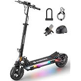ECOROAD ES6 Electric Scooter Adults, 1000W Peak Motor Up to 31 MPH | 40 Miles Range, 10" All-Terrain Tubeless Tires, Foldable Heavy Duty 330+ lbs E-Scooter with App &amp; RGB Lights