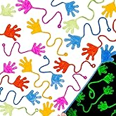 Shindel 115PCS Glitter Sticky Hands Bulk, Party Favors Toys for Kids, Stretchy Sticky Hands Toys for Goodie Bag Stuffers Fillers, Classroom Treasure Box Carnival Prizes