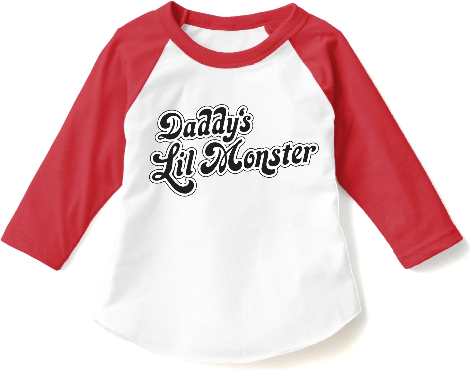 DittoxpressionDaddy Little Monster (Log) Unisex Child 3/4 Sleeve Raglan Children