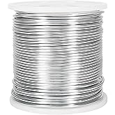 Tenn Well 15 Gauge Aluminum Wire, 164 Feet 1.5mm Bendable Metal Craft Wire for Jewelry Making, Beading, Armature, Sculpting, Bonsai Training, Crafting