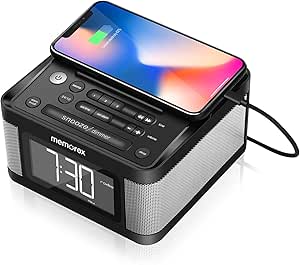 Amazon.com: Memorex Alarm Clock Radio with 2 USB Charging Stations, Big
