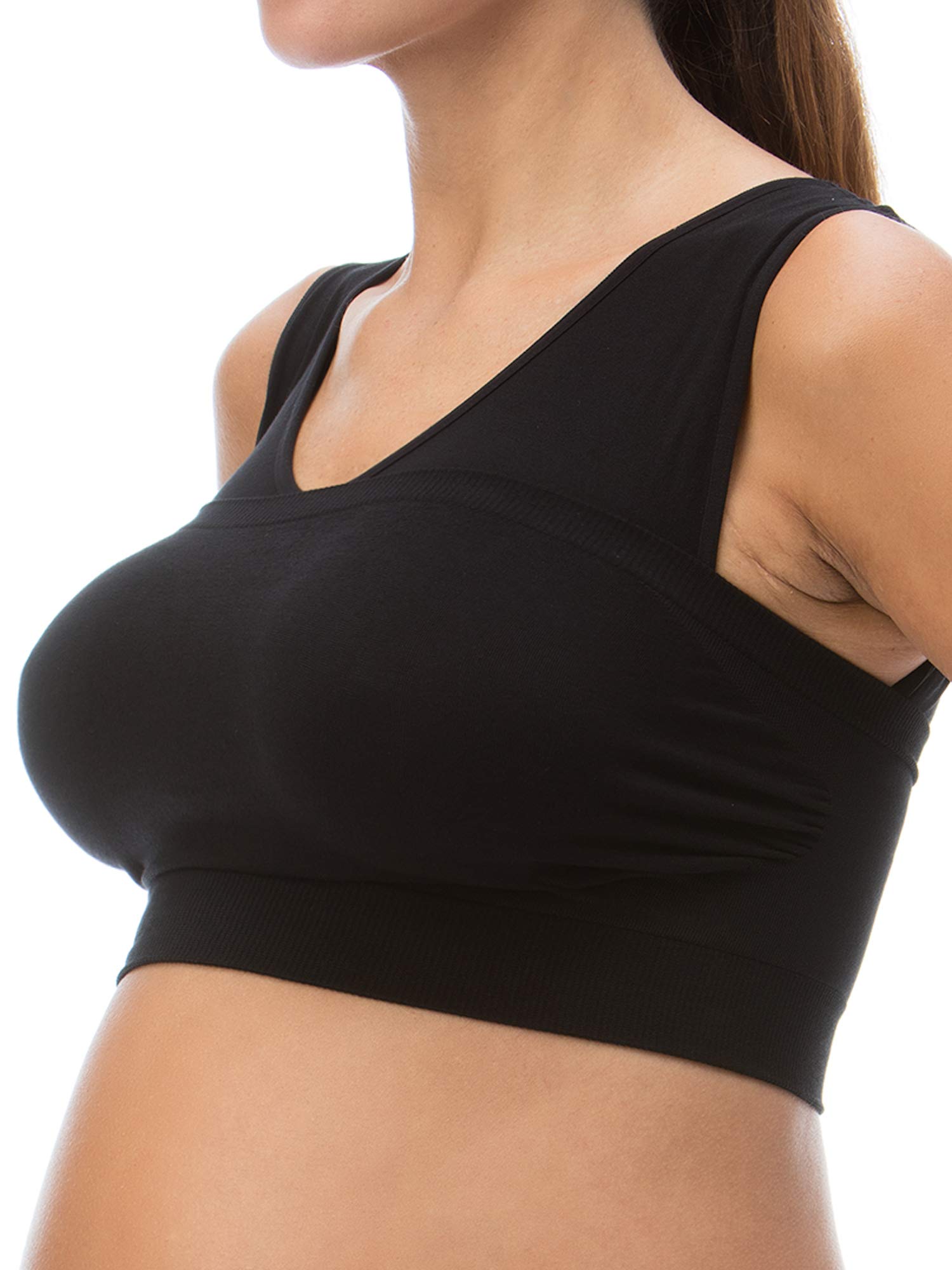 RelaxMaternity 5700 (Black, XL) Cotton Support Nursing Bra