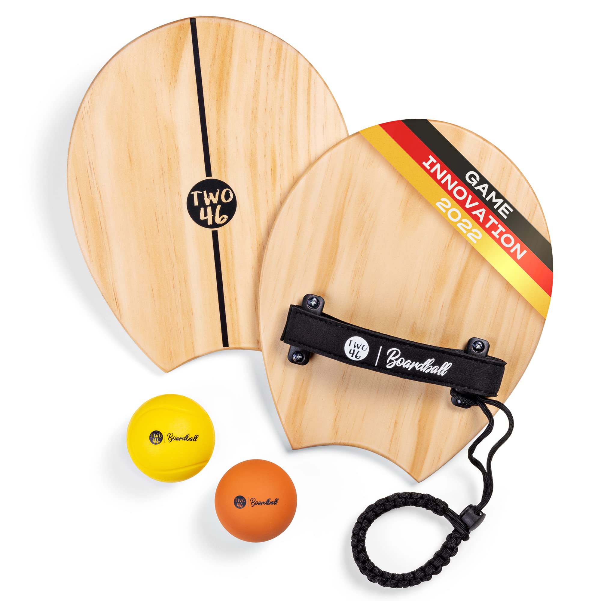 two46 Boardball | Outdoor Game for Kids & Adults - | Exciting Beach & Yard Game - Alternative to Badminton & Tennis - Made in Germany