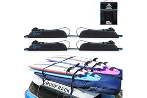 Hang 11 Surfboard Roof Rack - Fits Any Vehicle, Carries up to 6 Surfboards, Extra-Wide 1.5" Straps, Premium Surfboard Car Rac