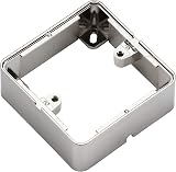 Knightsbridge 1GSBBC 1 Gang Surface Box Brushed Chrome Effect 32mm view 1