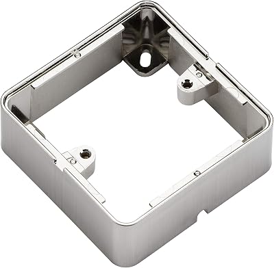 Knightsbridge 1GSBBC 1 Gang Surface Box Brushed Chrome Effect 32mm
